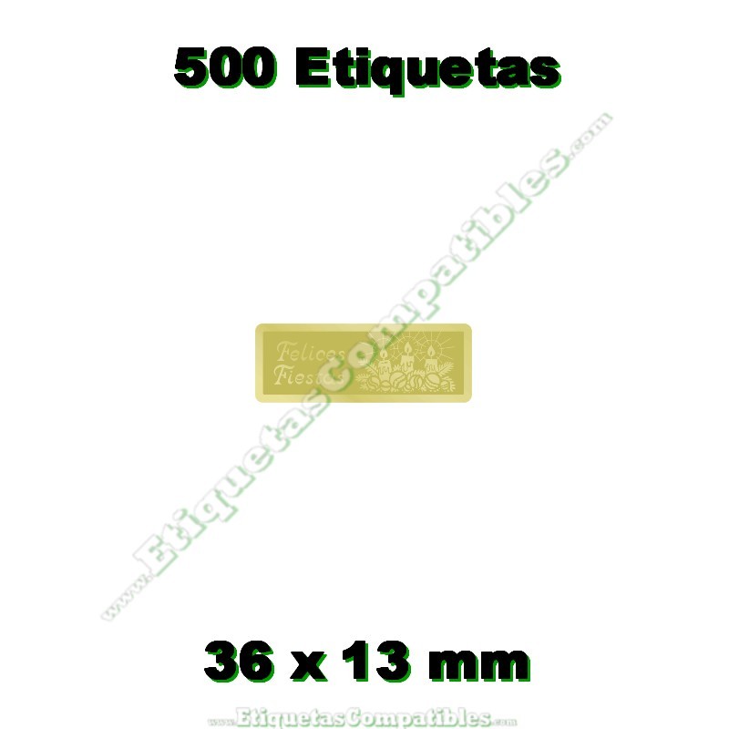 Rollo 500 Etiquetas "Felices Fiestas" Velas S