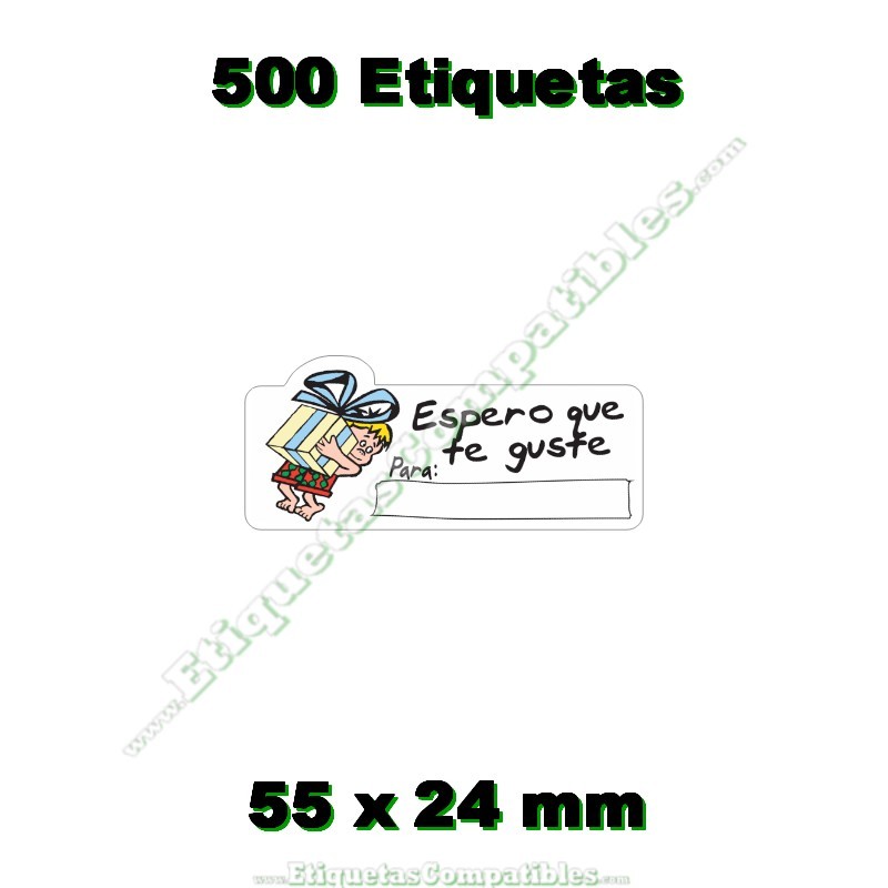 Rollo 500 Etiquetas "Espero que te guste" Para