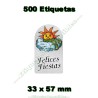 Rollo 500 Etiquetas "Felices Fiestas" Sol